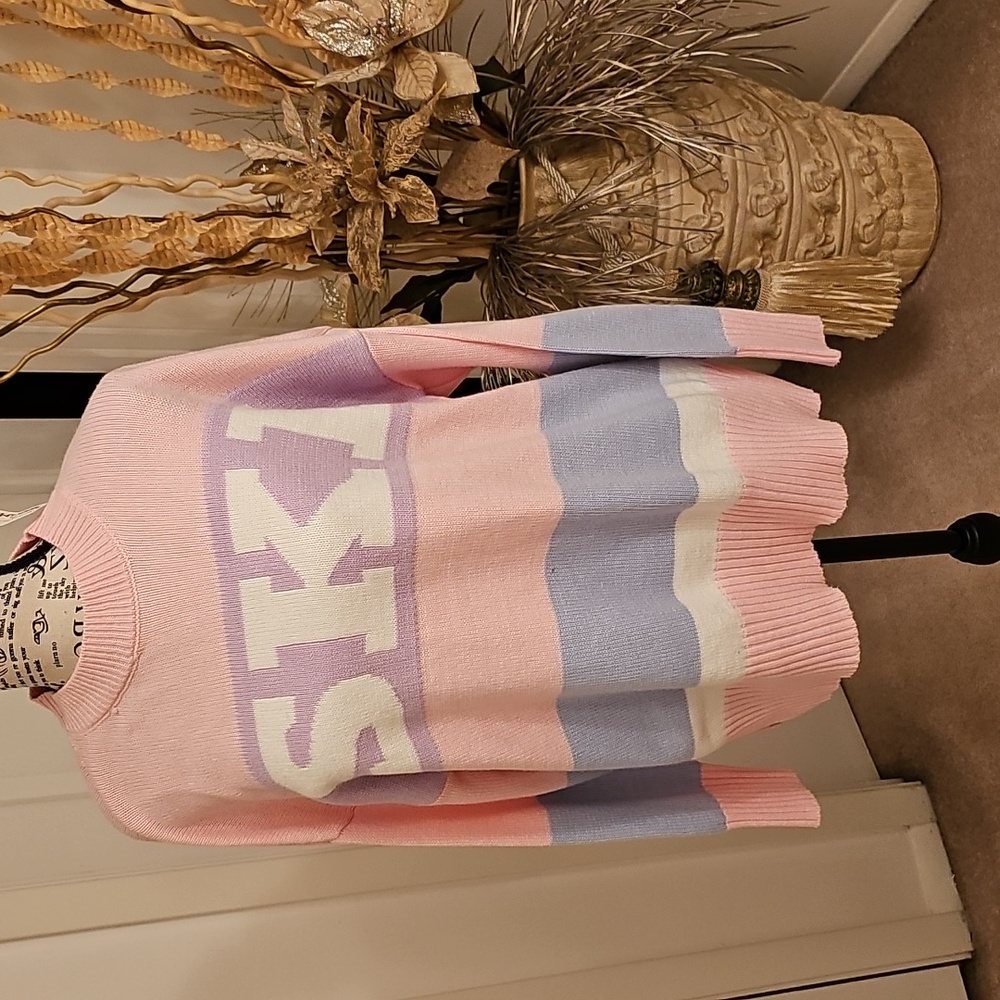 BRAND NEW WITH TAGS PINK MULTICOLOR SWEATER